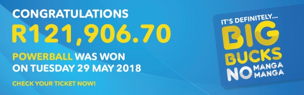 R121K POWERBALL WINNER FROM NELSPRUIT PLANS TO INVEST CLAIMED WINNINGS