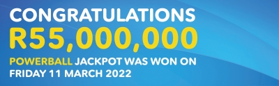 LIMPOPO HAS A POWERBALL JACKPOT WINNER OF THE GUARANTEED R55 MILLION