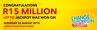 15 Million LOTTO Jackpot winner looks forward to spoiling his wife of 20 years.